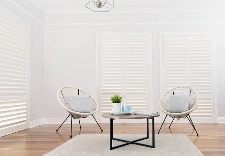 TWO Highprofile Classic real wood shutters