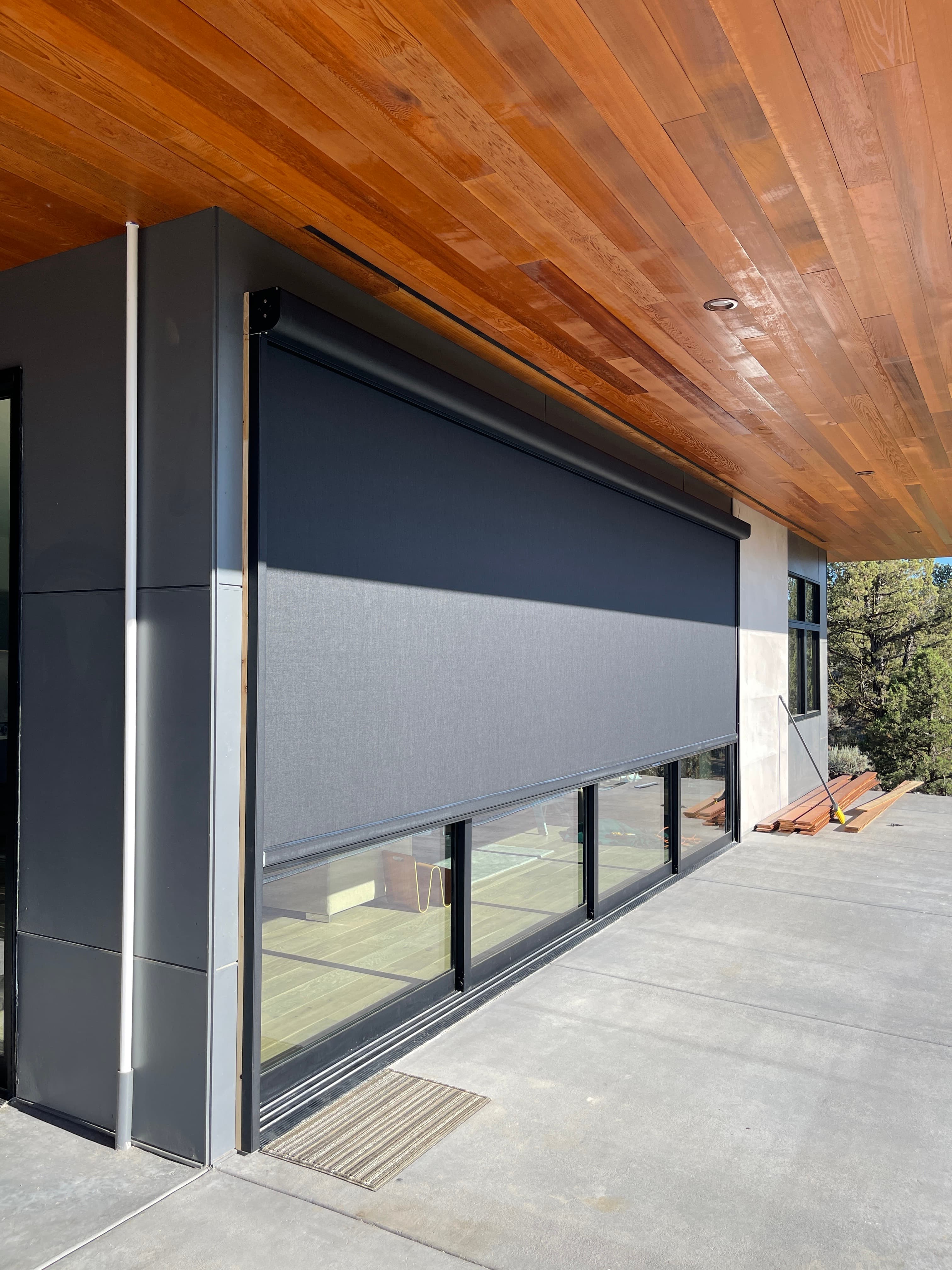 Exterior Solar Shades — installed by Luxe Window Works